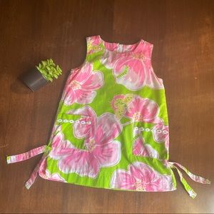 Lilly Pulitzer Green & Pink Classic Shift Dress Size 3T